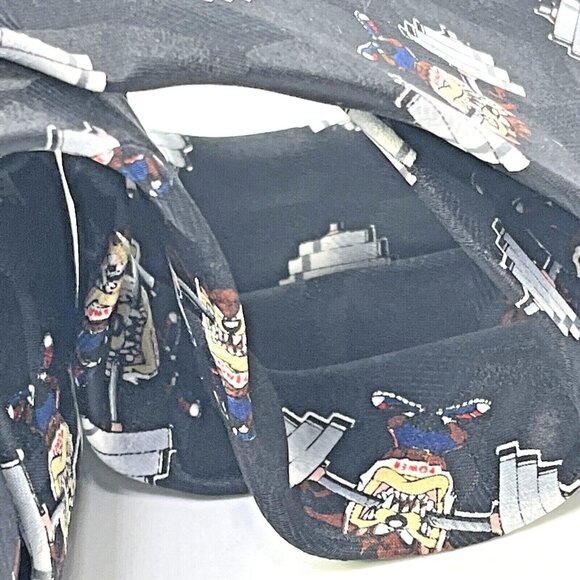 Looney Tunes Mania Tasmanian Devil Power Lifter Tie Black Vintage - Picture 8 of 12